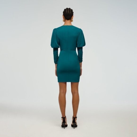 NWT Self-Portrait Puff Sleeve Mini Dress Women Size 4 - Picture 2 of 11